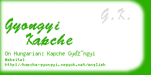 gyongyi kapche business card